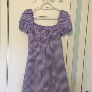 Purple and white H&M dress
